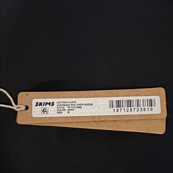 SKIMS. NWT. Cotton fleece oversized pullover hoodie in onyx. - Picture 7 of 8